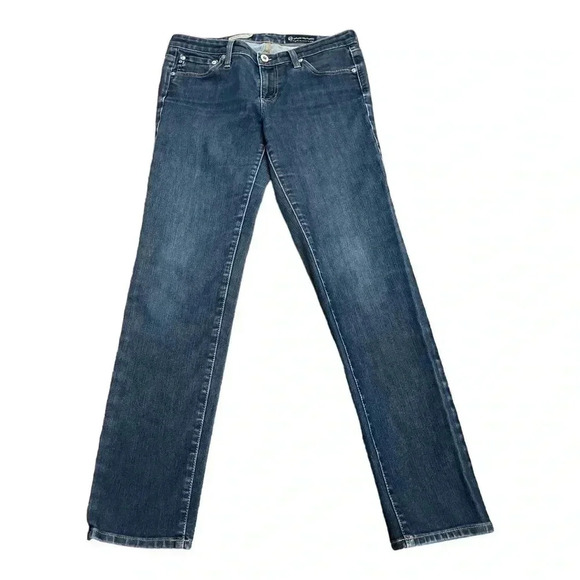 AG Adriano Goldschmied Jeans The Stilt Cigarette Leg Dark Wash Denim Women’s 28R - Picture 1 of 16